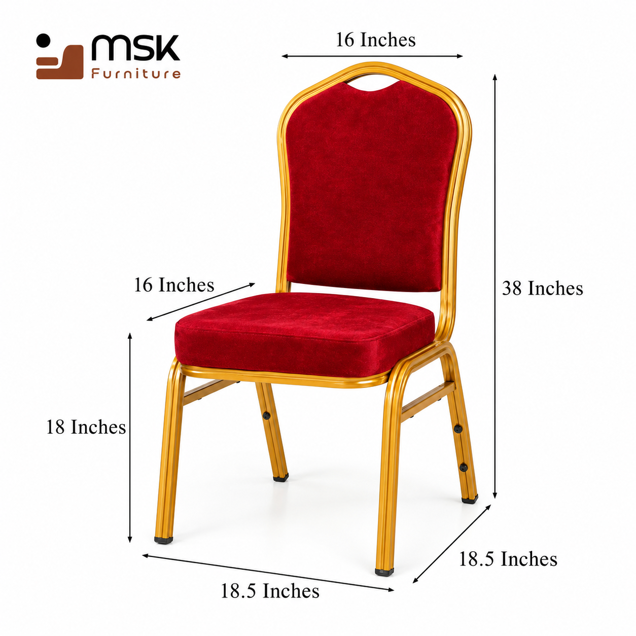 MSK AURELIA™ Premium Velvet Banquet Chair - Image 2