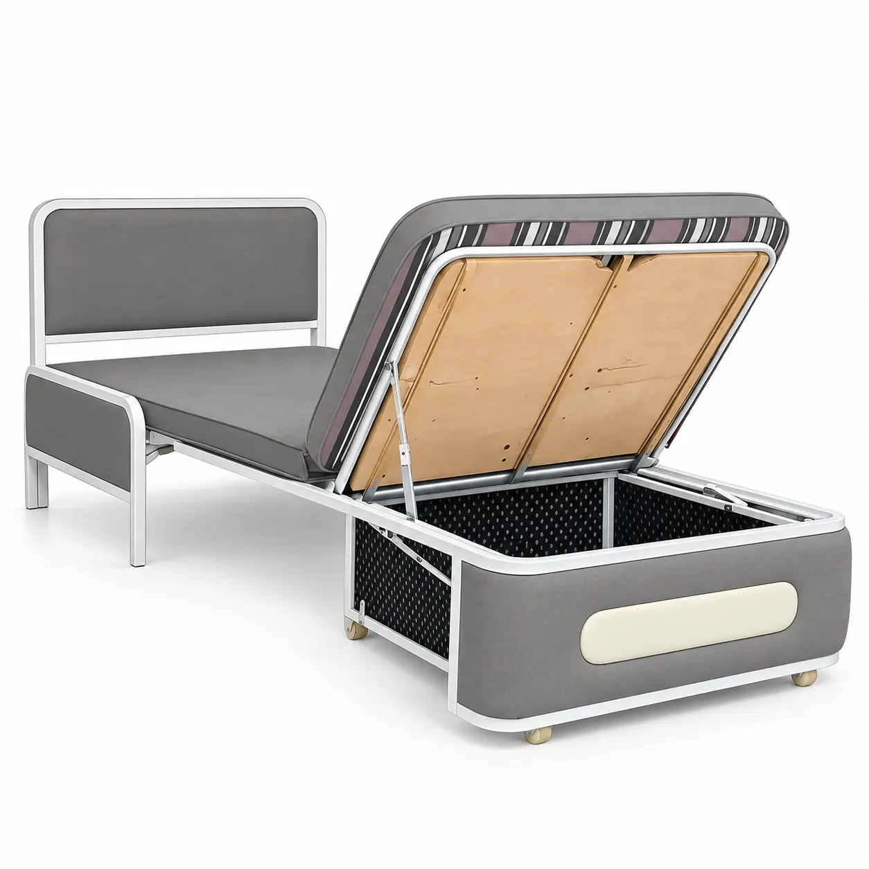 MSK AURORA™ Leather Sofa Cum Bed with Storage | MSK Furniture - Image 7