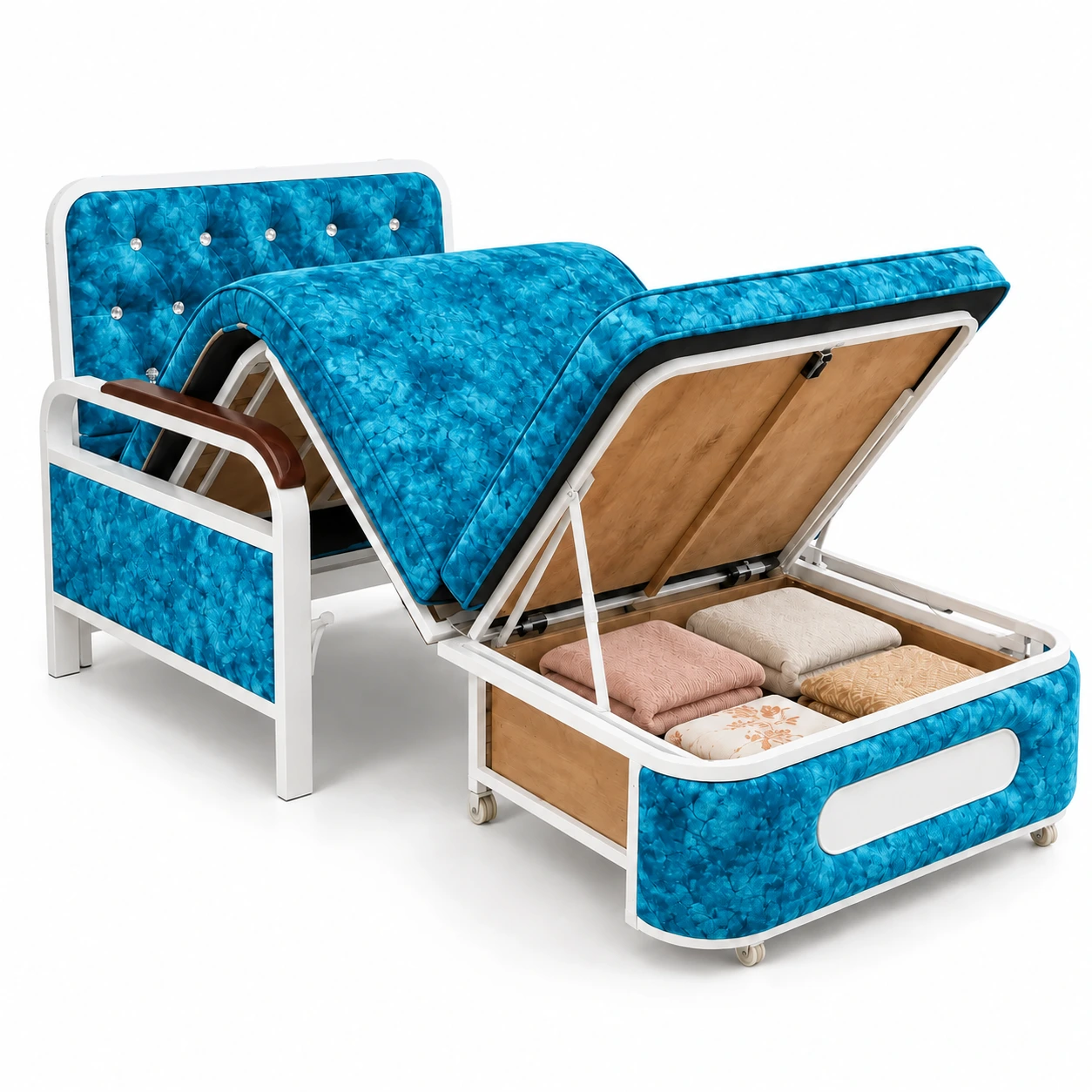 MSK RUBIVEL™ 3-in-1 Velvet Sofa Cum Bed - Image 6