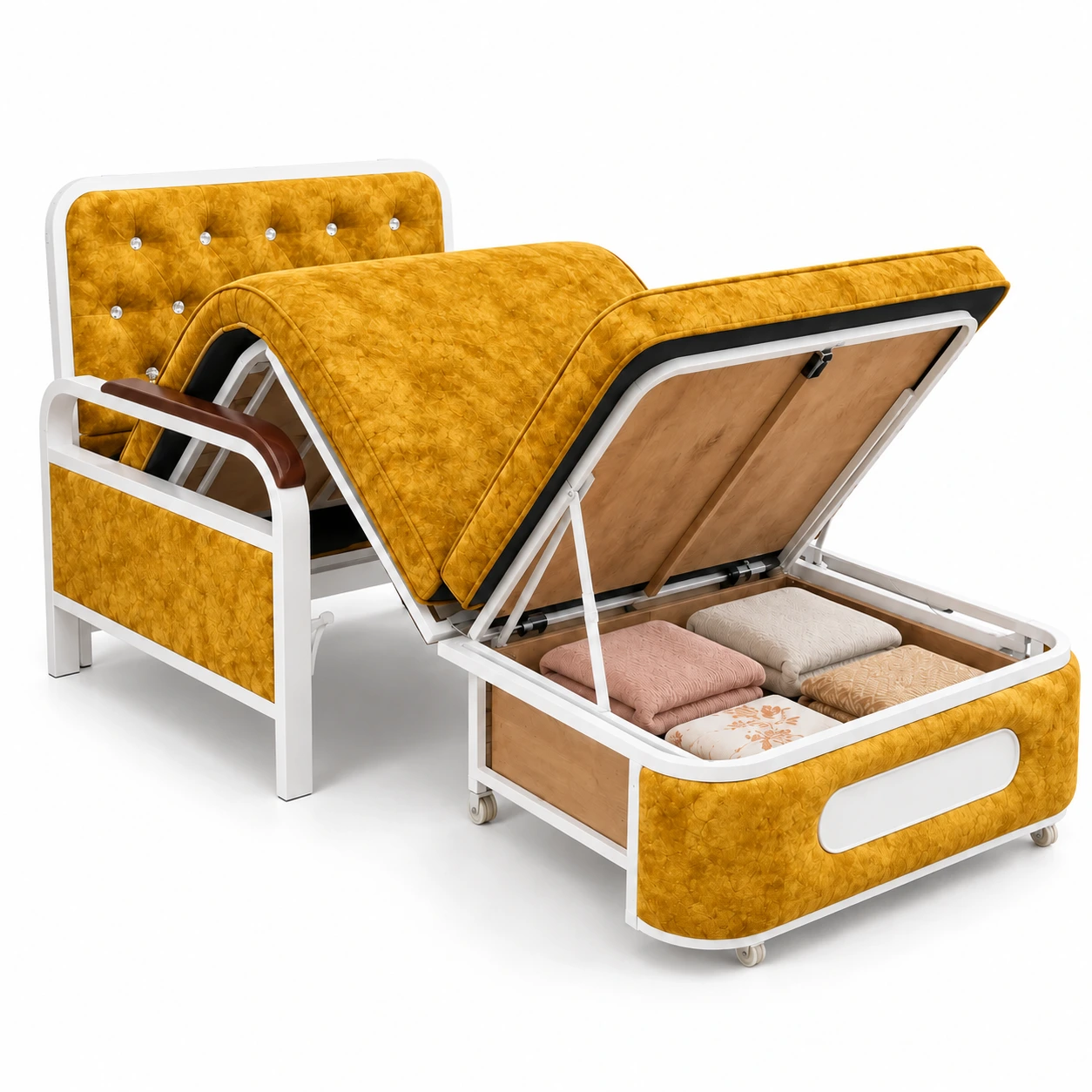 MSK RUBIVEL™ 3-in-1 Velvet Sofa Cum Bed - Image 9